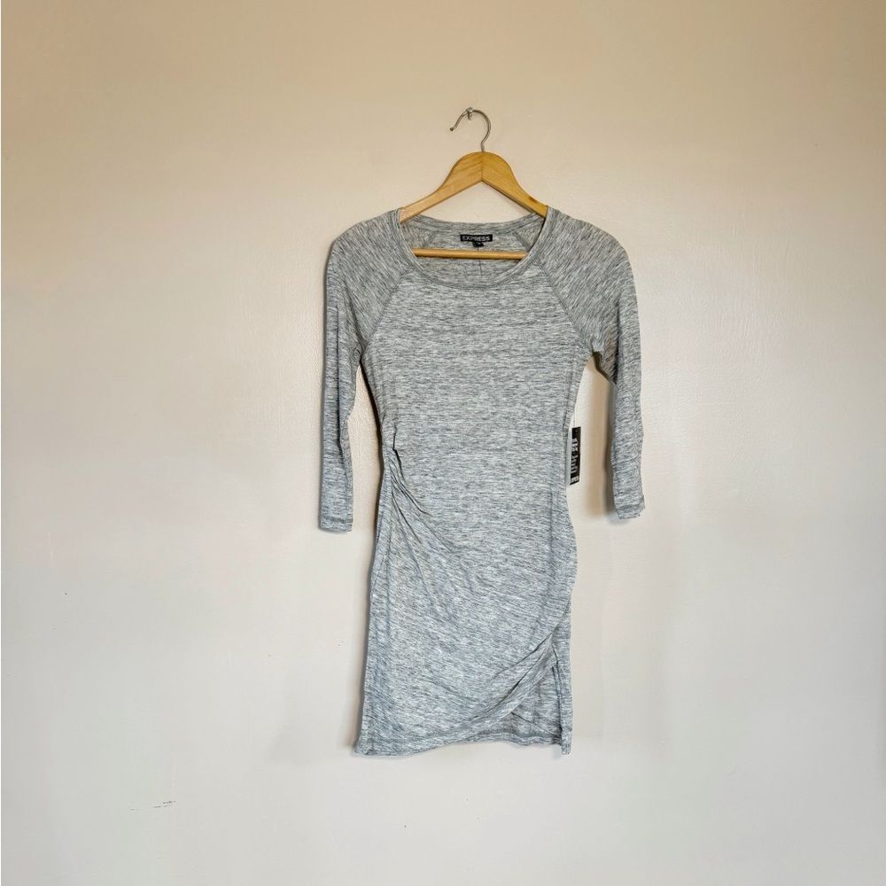 SALE! Gray Express Ruched Side Bodycon Dress Size XS NWT